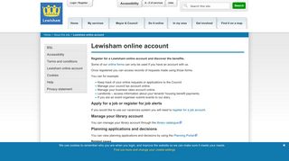 Lewisham online account - Lewisham Council