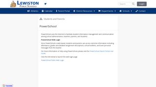 PowerSchool - Lewiston Public Schools