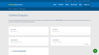 Online Insurance Enquiry – Lexham Insurance