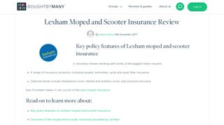 Lexham Moped and Scooter Insurance Review - Bought By Many