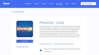PowerUp - Lexia - Clever application gallery | Clever