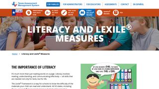 Literacy and Lexile ® Measures - Texas Assessment Management ...
