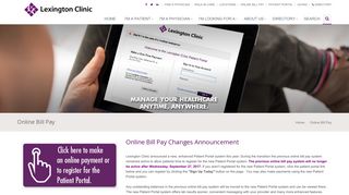 Online Bill Pay - Lexington Clinic