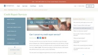 Can I Cancel My Credit Repair Service? - Lexington Law