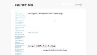 Lexington Credit Revolution Client Login - usacredit139us