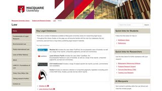 Home - Law - Subject and Research Guides at Macquarie University