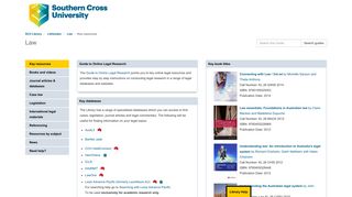 Key resources - Law - LibGuides at Southern Cross University