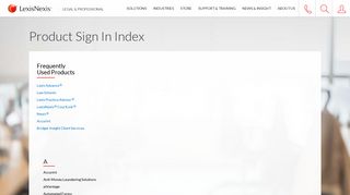 LexisNexis Product Sign-In | LexisNexis