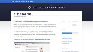 New Log-in Portal for Lexis Advance and Lexis.com « Due Process