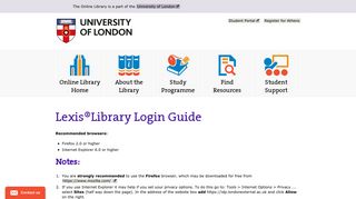 Lexis®Library Login Guide | The Online Library