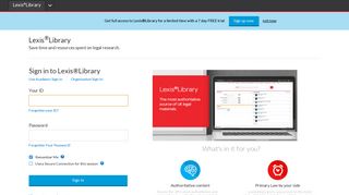 Lexis®Library: Sign in - LexisNexis