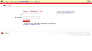 Lexis®Draft: Sign in