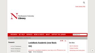 LexisNexis Academic (now Nexis Uni) | Northeastern University ...
