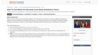Home - How To Use Nexis Uni (formerly Lexis Nexis Academic ...