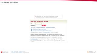 LexisNexis® Academic: Sign In