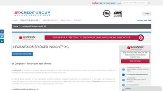 LexisNexis® Bridger Insight   XG | Infocredit