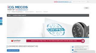 LexisNexis Bridger Insight XG | ICG MECOS