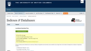 LexisNexis Quicklaw Plus - Indexes & Databases | UBC Library ...