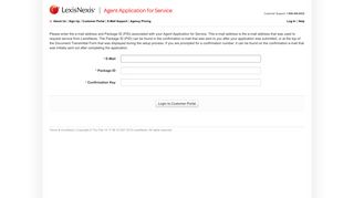 Agent Application Portal Login - Application for Service - LexisNexis