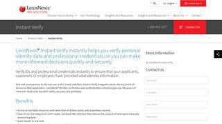 Instant Verify | LexisNexis Risk Solutions