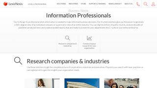 Business Solutions | Information Professionals - LexisNexis