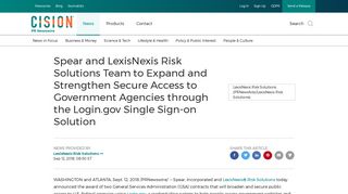 Spear and LexisNexis Risk Solutions Team to Expand ... - PR Newswire