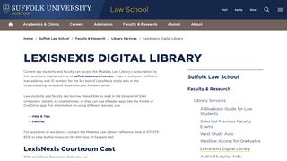 LexisNexis Digital Library - Suffolk University