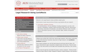 Legal Research with LexisNexis - Legal Research Using LexisNexis ...