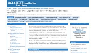 Introduction - Free and Low Cost Online Legal Research: Beyond ...