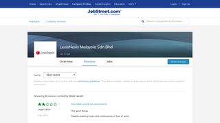 Reviews LexisNexis Malaysia Sdn Bhd employee ratings and reviews ...