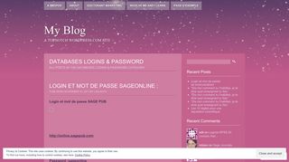 Databases Logins & Password | My Blog | Page 2