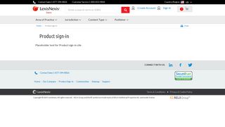 Product sign-in | LexisNexis Store