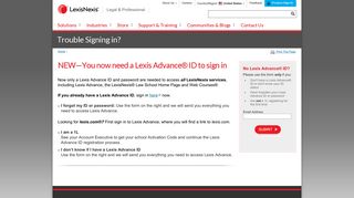 Trouble Signing In? - LexisNexis