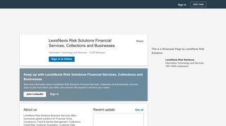 LexisNexis Risk Solutions Financial Services, Collections and ...