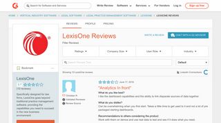 LexisOne Reviews 2018 | G2 Crowd