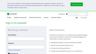 Sign In | Lexmark United Kingdom