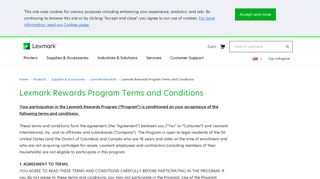 Lexmark Rewards Program Terms and Conditions | Lexmark United ...