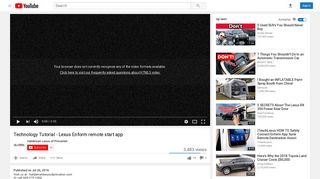Technology Tutorial - Lexus Enform remote start app - YouTube