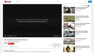 Get Connected: Lexus Enform Remote - YouTube