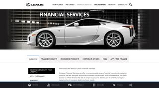 Lexus South Africa - Finance Services