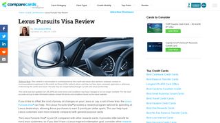 Lexus Pursuits Visa Review | CompareCards
