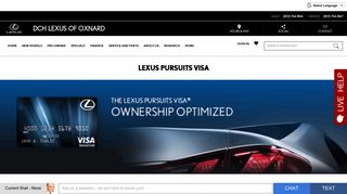 Lexus Pursuits Visa | DCH Lexus of Oxnard