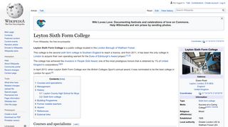 Leyton Sixth Form College - Wikipedia