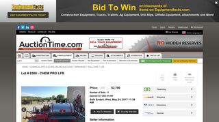 AuctionTime.com | CHEM PRO LFB Online Auctions