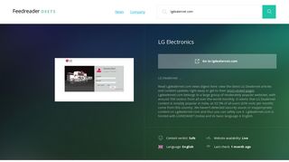 Get Lgdealernet.com news - LG Electronics - Deets Feedreader