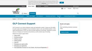 Legal & General - OLP Connect Support