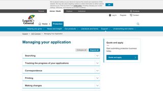Legal & General - Managing your application