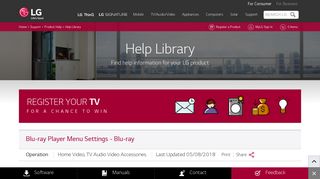 LG Help Library: Blu-ray Player Menu Settings - Blu-ray | LG U.S.A