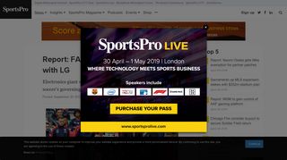 Report: FA to sign UK£4 million deal with LG - SportsPro Media