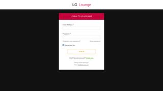 LG Lounge: Login